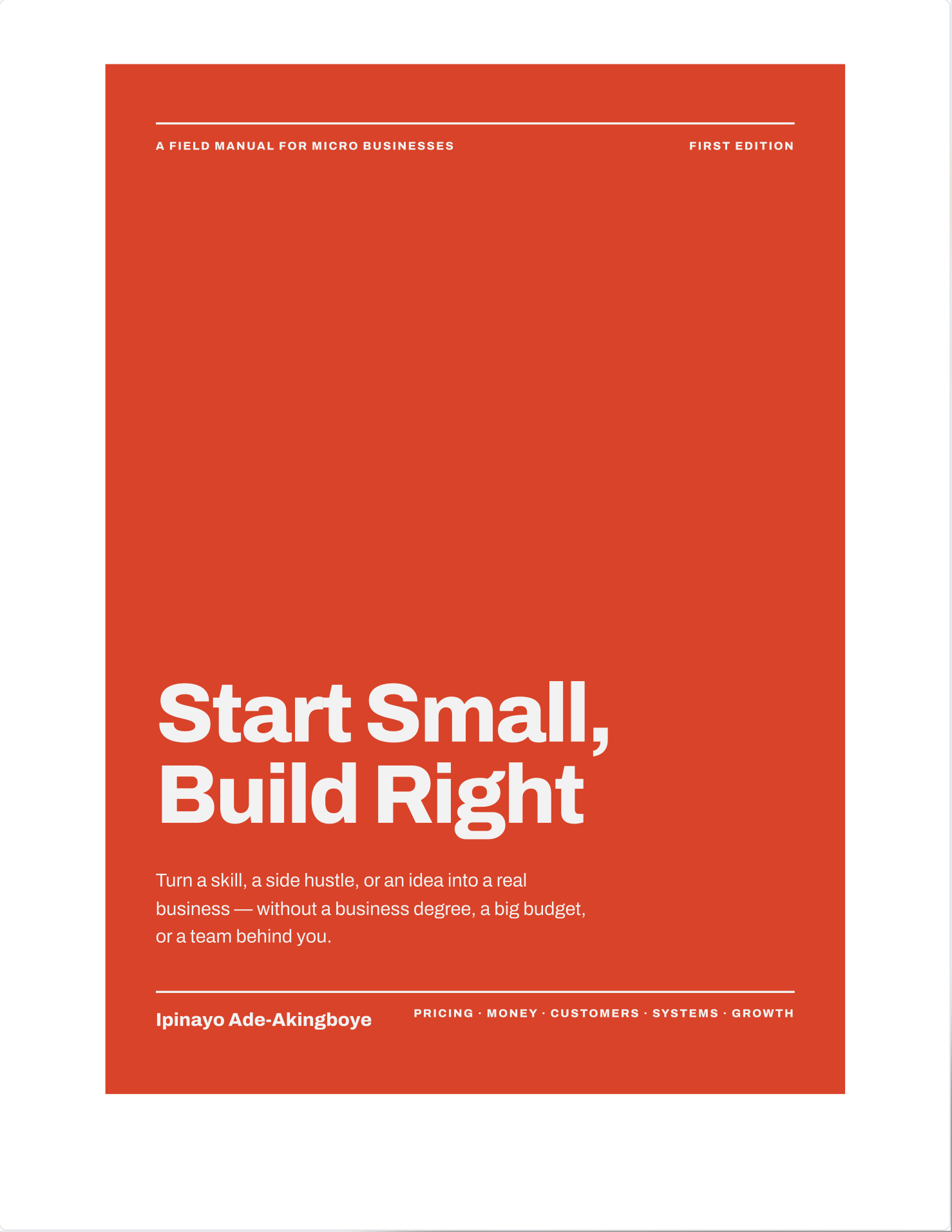 Start Small, Build Right book cover